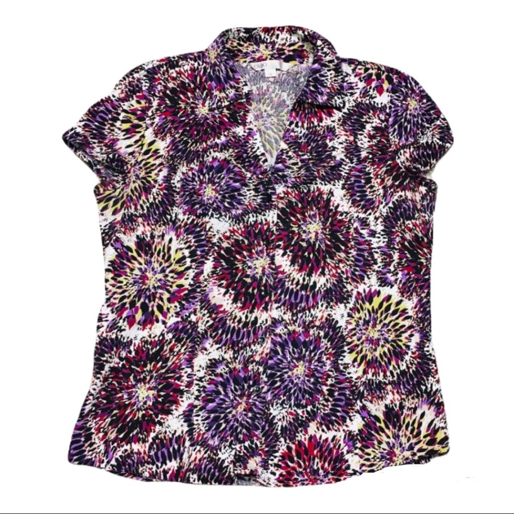 Purple Floral Design Shirt